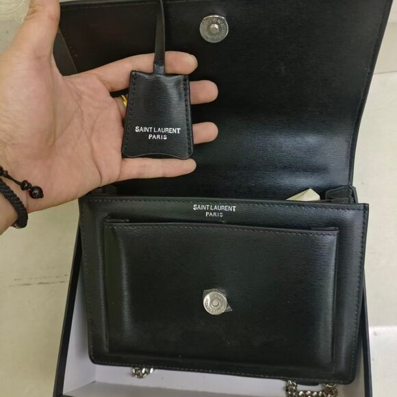 Saint Laurent YSL Sunset series black shoulder bag - Picture 4 of 9